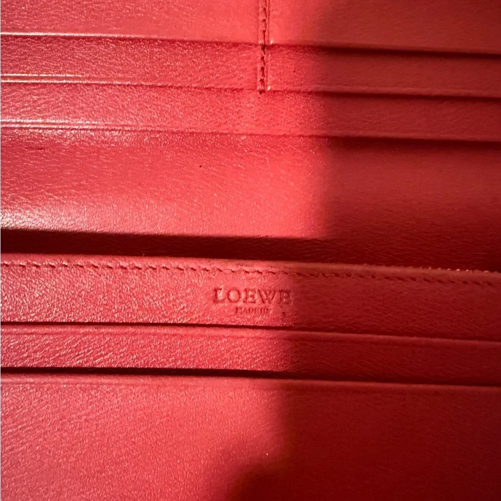 Loewe Cherry Red Leather Wallet - Picture 13 of 15